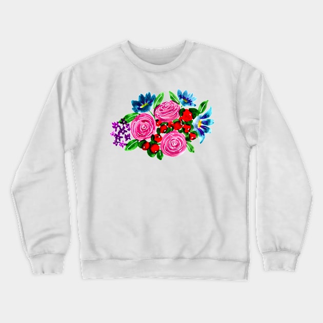 Florals Crewneck Sweatshirt by Ratna Arts